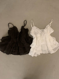Kelly Designs Layer White Cami Top（Instock)