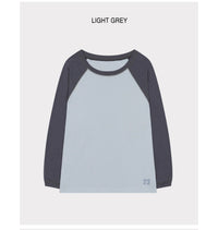 Korean CITTA Number 23 Raglan Off-Shoulder T-Shirt - Light Grey (Instock)