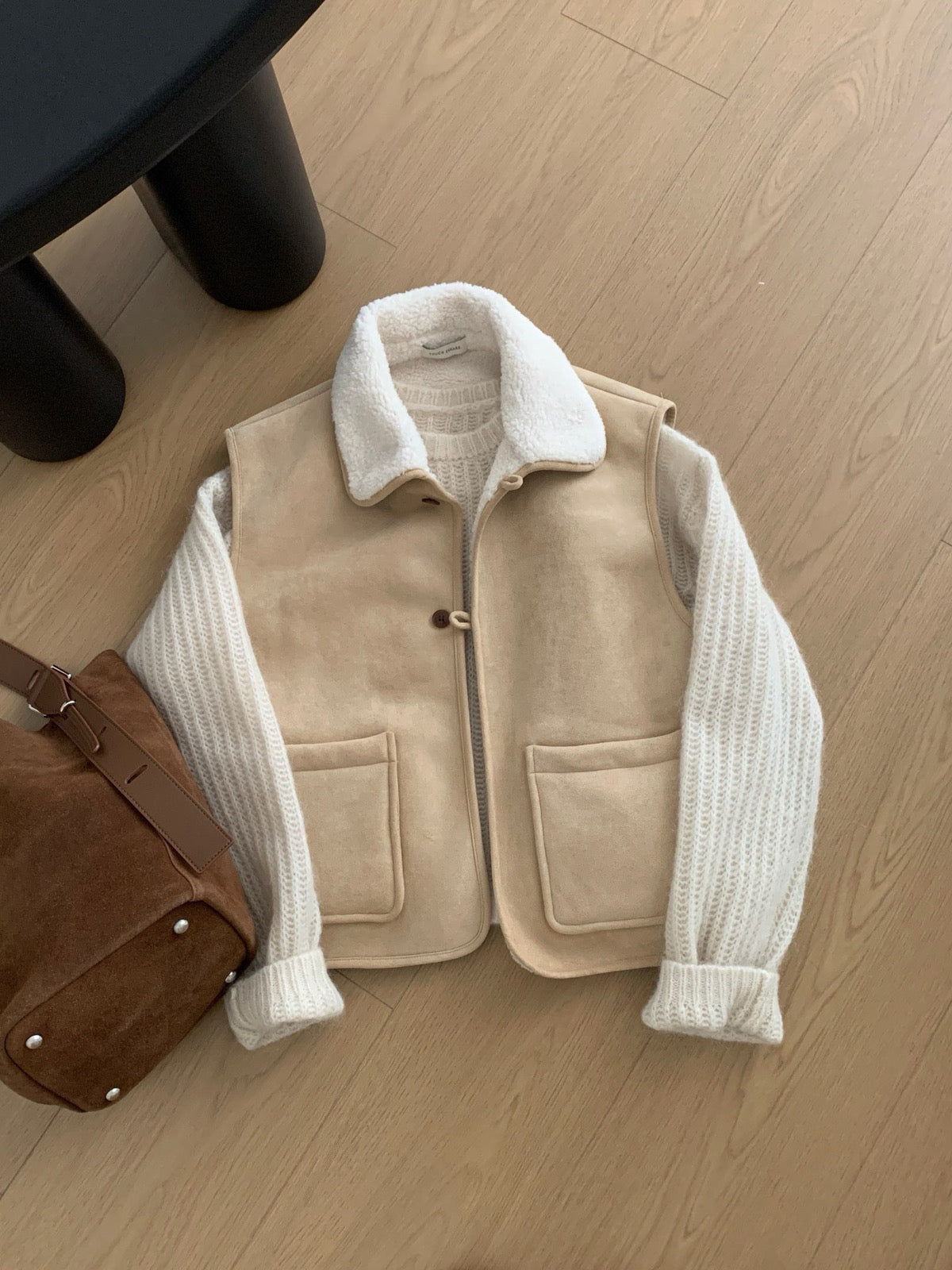 Kelly Designs Lambswool Khaki Vest (Instock)