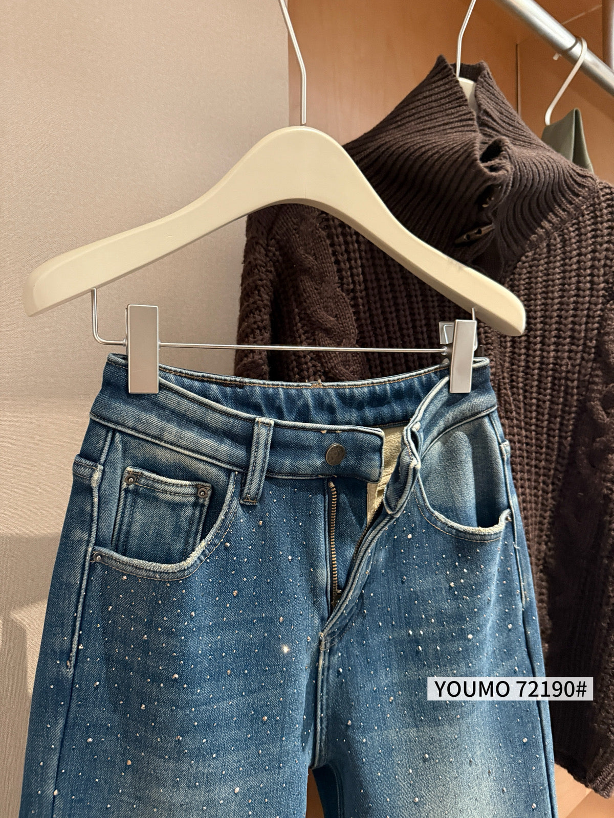 Kelly Designs Fleece Bling bling Blue Jeans (Instock)