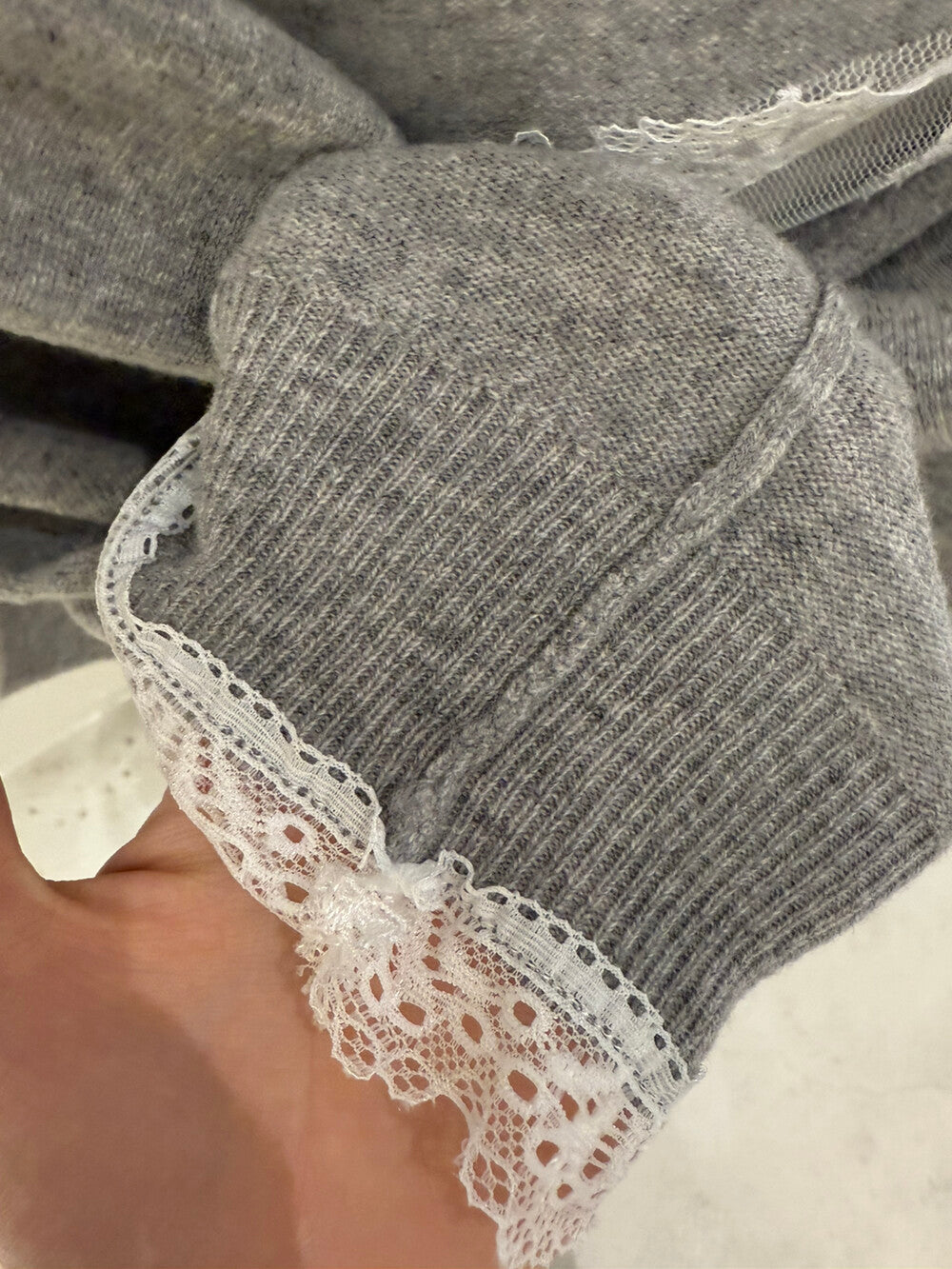 Kelly Designs Wool Lace Off-Shoulder Knit Top (3 Colors) (Instock)