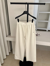Kelly Designs Silk-Cashmere Fleece-Lined Straight Pants (Instock)