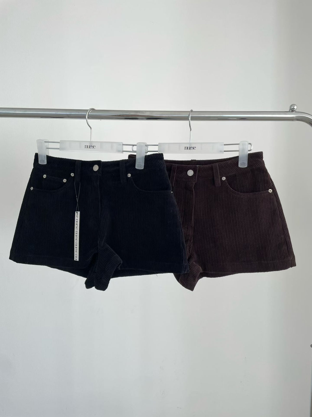 Korean APM Collection Fleece-Lined Corduroy Shorts (Instock)
