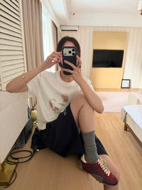 Kelly Designs Oversize Puppy White TShirt (Instock)
