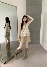 Kelly Designs Layer Beige Cami Top（Instock)