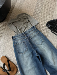 Kelly Designs Vintage Wash Wide Leg Jeans (Instock)