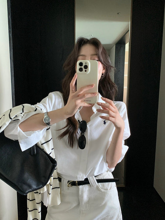 Kelly Designs Embroidery White Blouse (Instock)