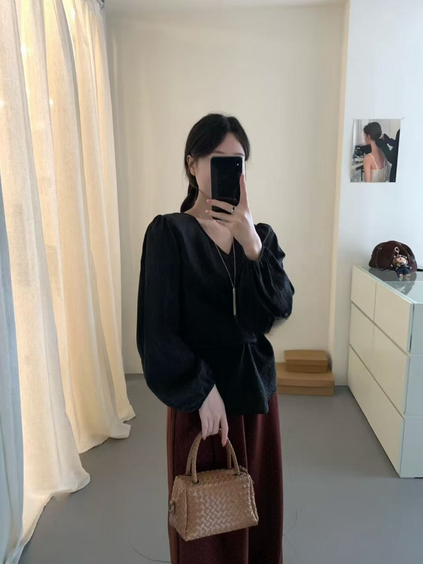 Kelly Designs White/Black Cross Band Blouse (Instock)