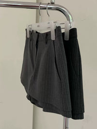 Korean APM Collection Pinstripe Layered Skirt Shorts - 2 Colors (Instock)