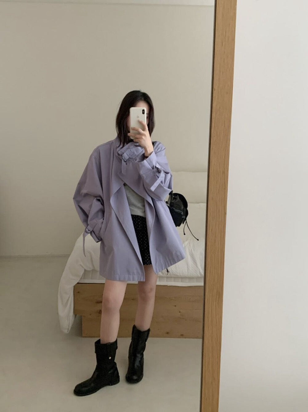 Kelly Designs Chic D-Ring Belted Short Trench (Instock)