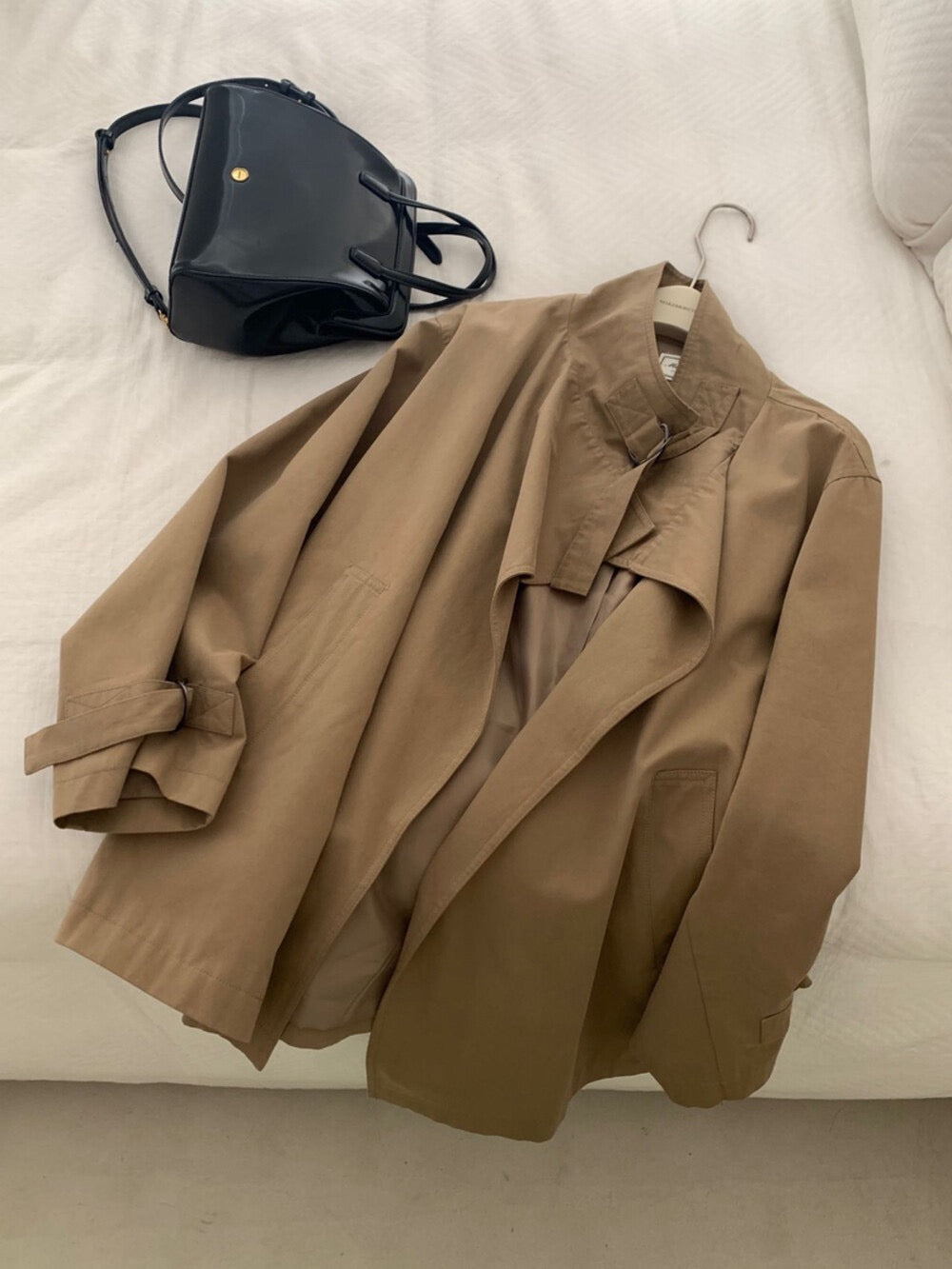 Kelly Designs Chic D-Ring Belted Short Trench (Instock)