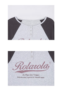 Rolarola Vintage Logo Raglan Tshirt M/WH+CH Set (Instock)