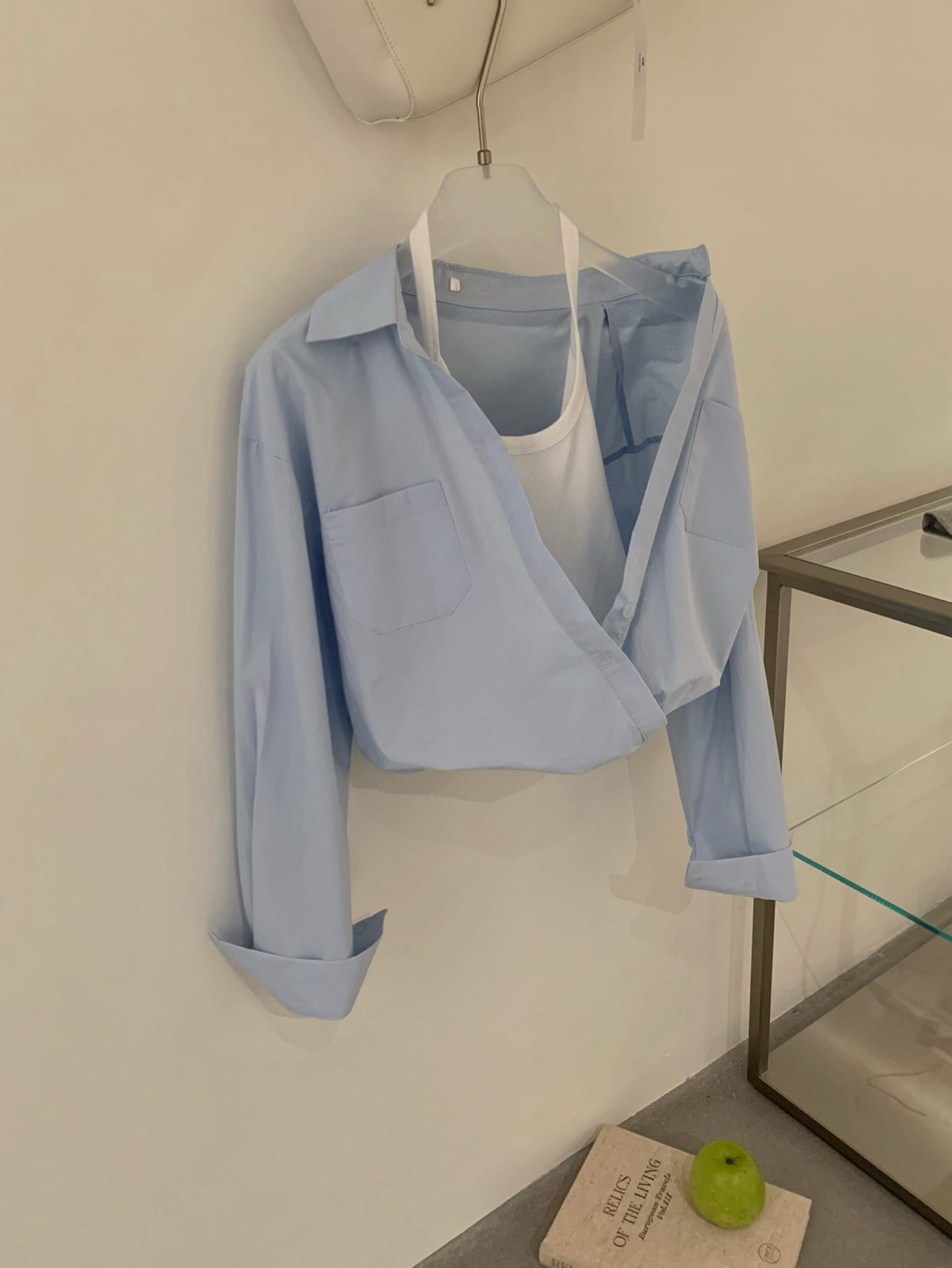 Kelly Designs 2-Piece Casual Set – Fake 2Pcs Shirt, & Mini Skirt (Instock)