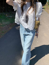 Korean APM Collection Light Wash Wide Leg Jeans (Instock)