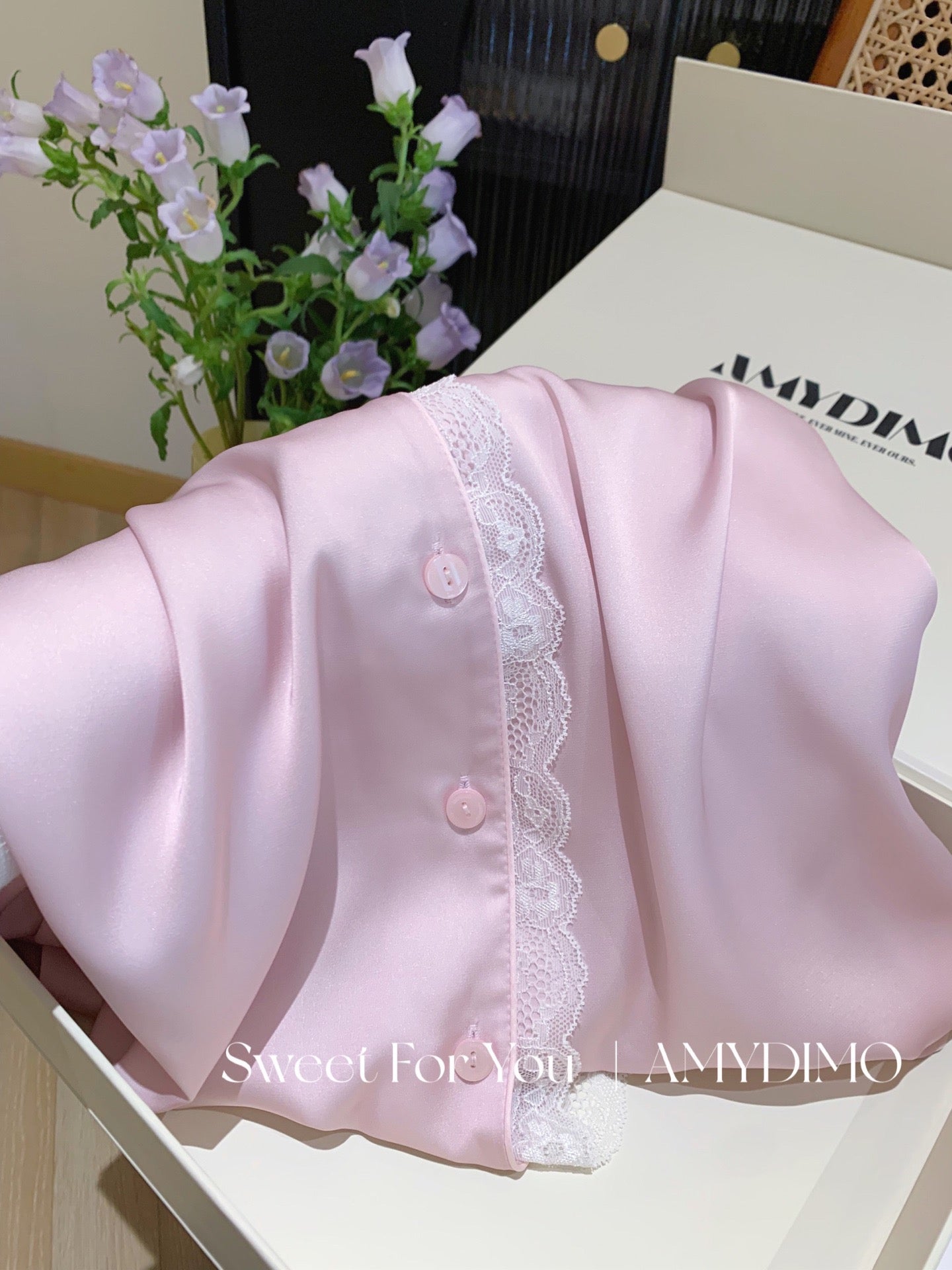Amydimo Pink Lace Female Pajama(Preorder)