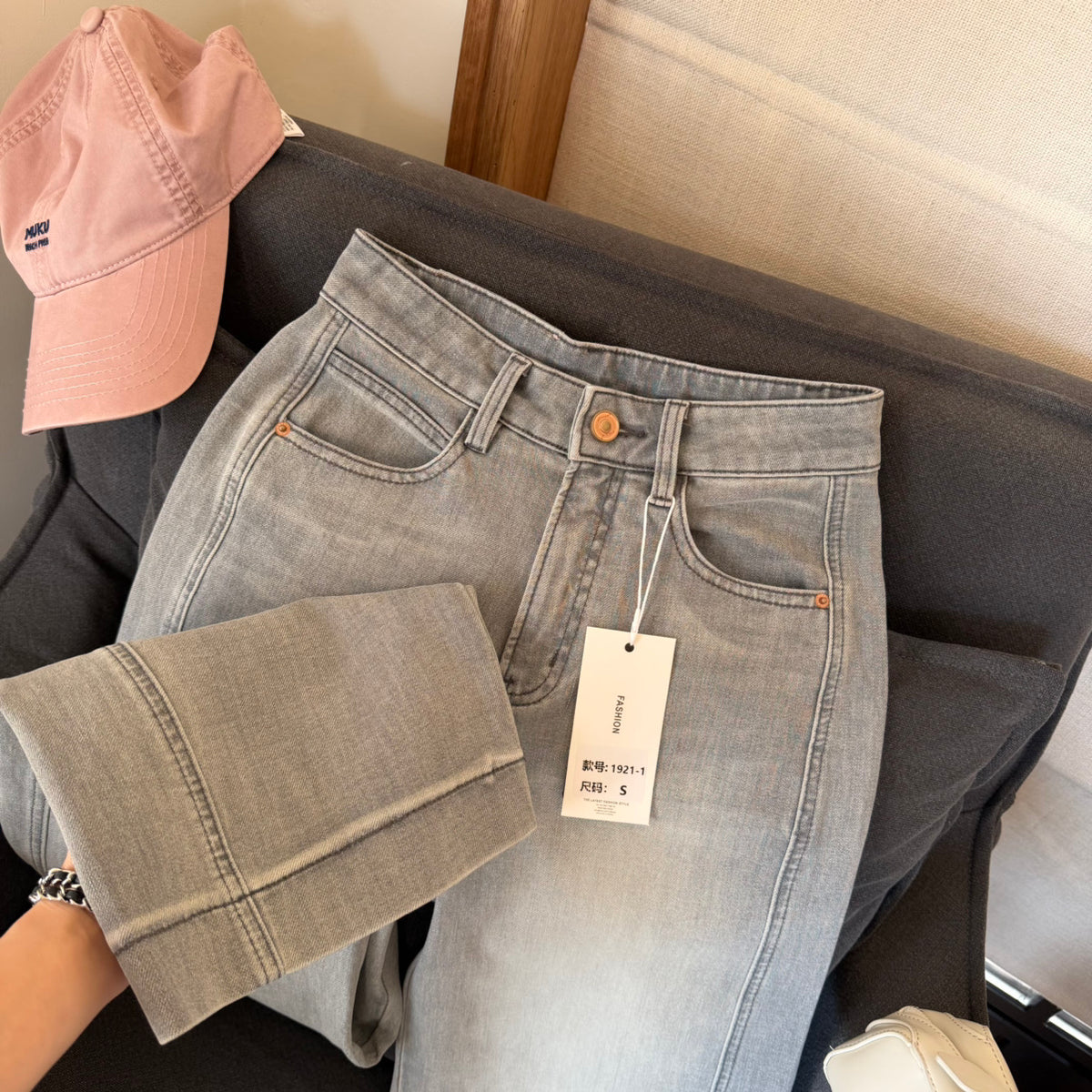 Kelly Designs Soft Grey Casual Jeans (Instock)