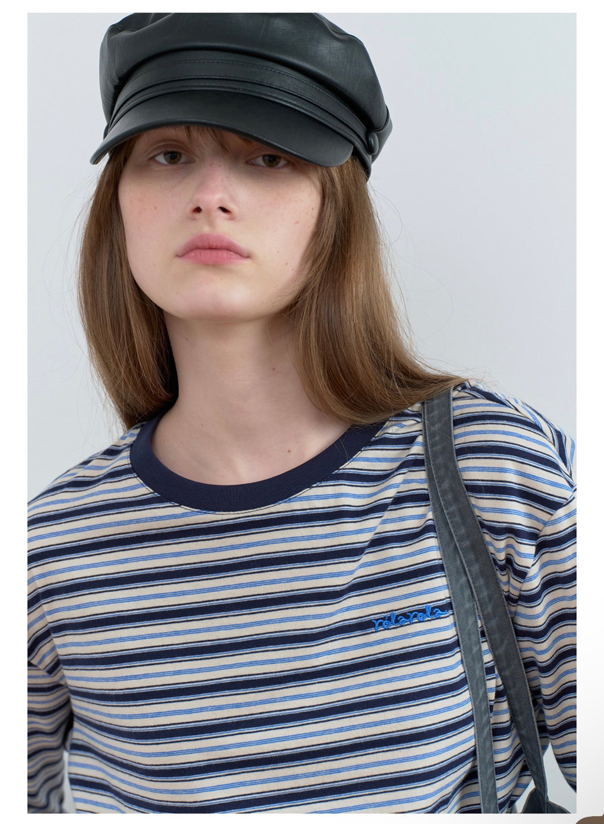 Rolarola Stripe Long Sleeve T-Shirt – Navy & Ivory (Instock)
