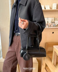 Korean APM Collection BUCKS&LEATHER Black Leather Bag (preorder)