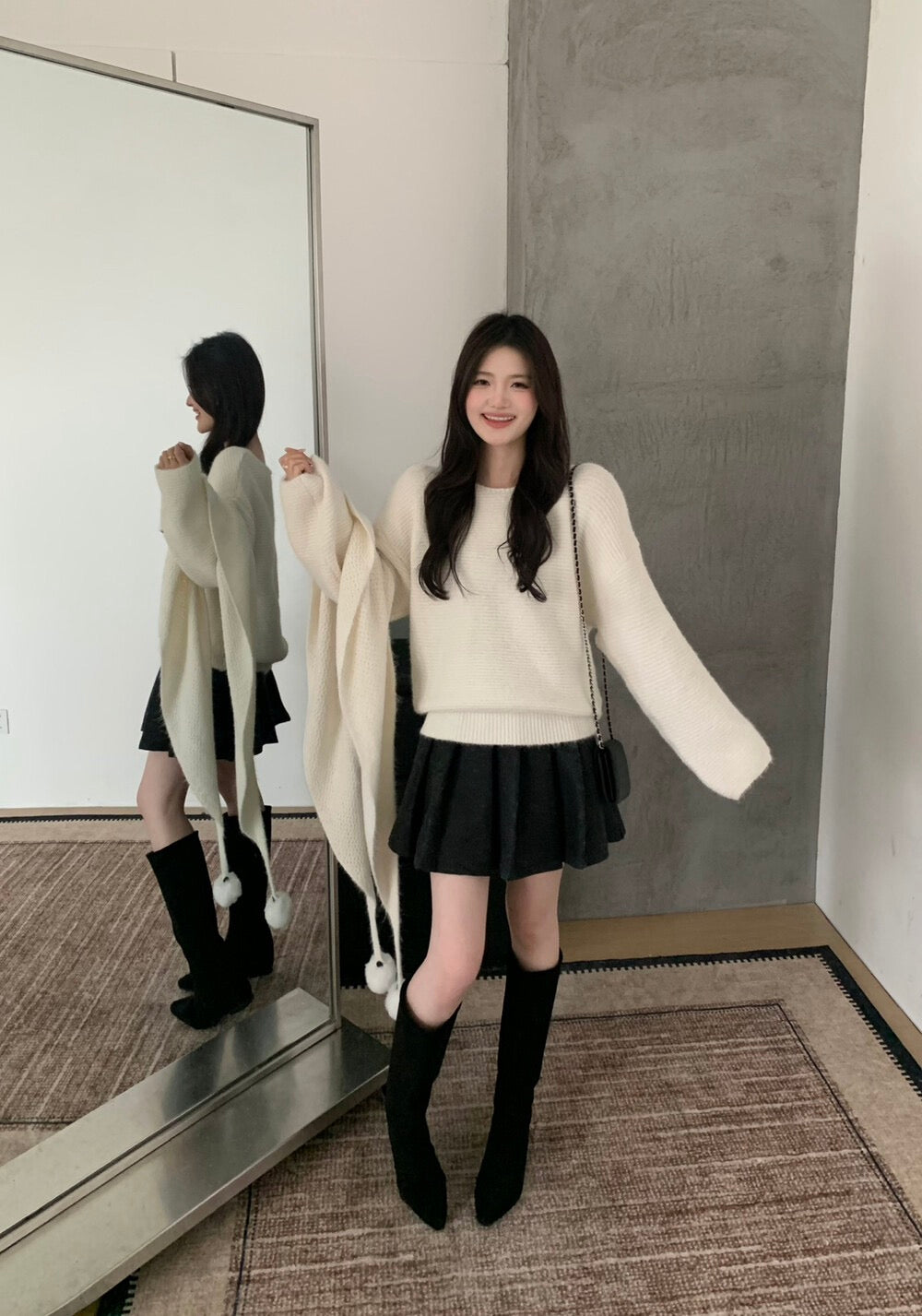 Kelly Designs Sweet White Scarf Set (Instock)