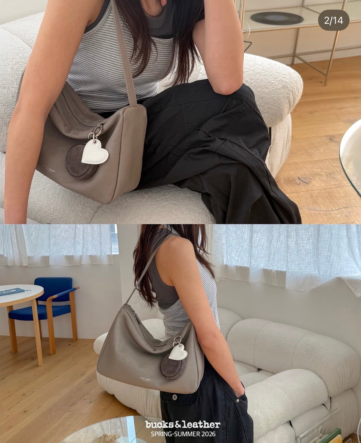 Korean APM Collection BUCKS&LEATHER Leather Bag (Preorder)