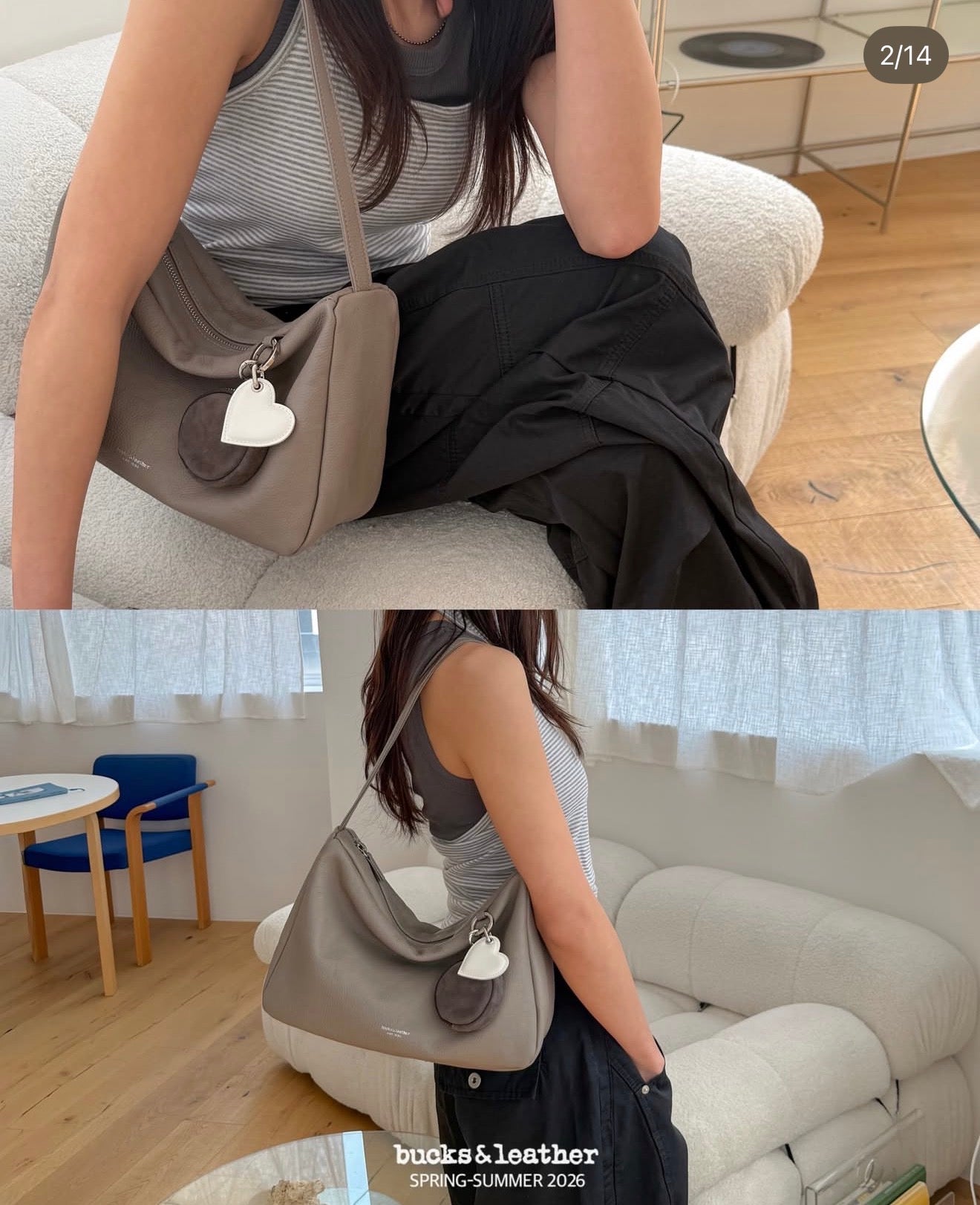 Korean APM Collection BUCKS&LEATHER Leather Bag (Preorder)