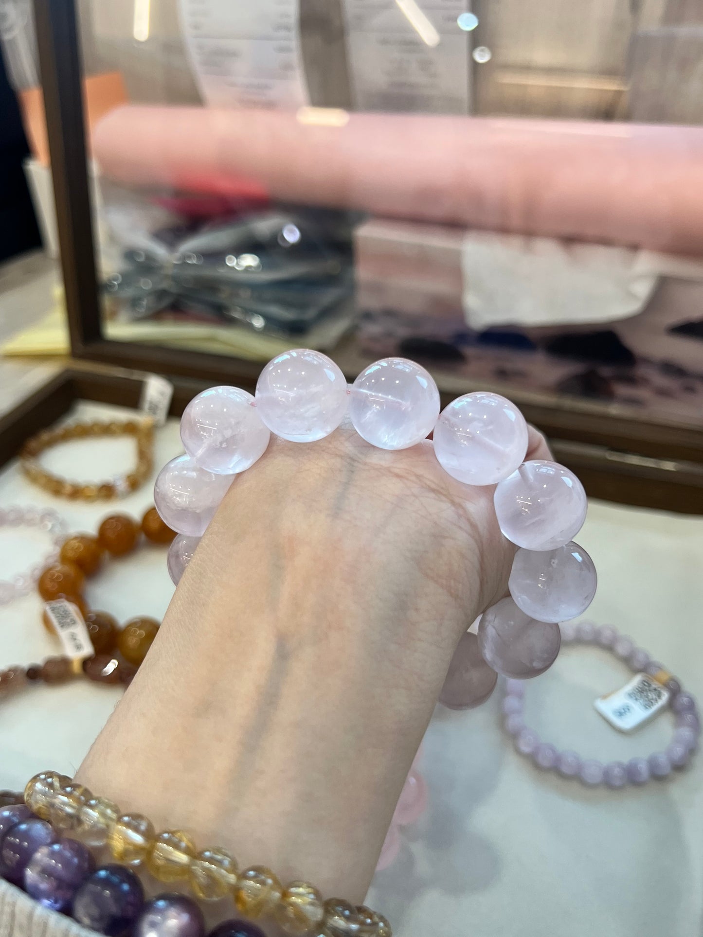 Kelly Designs Natural Pink Crystal Bracelet (Instock)