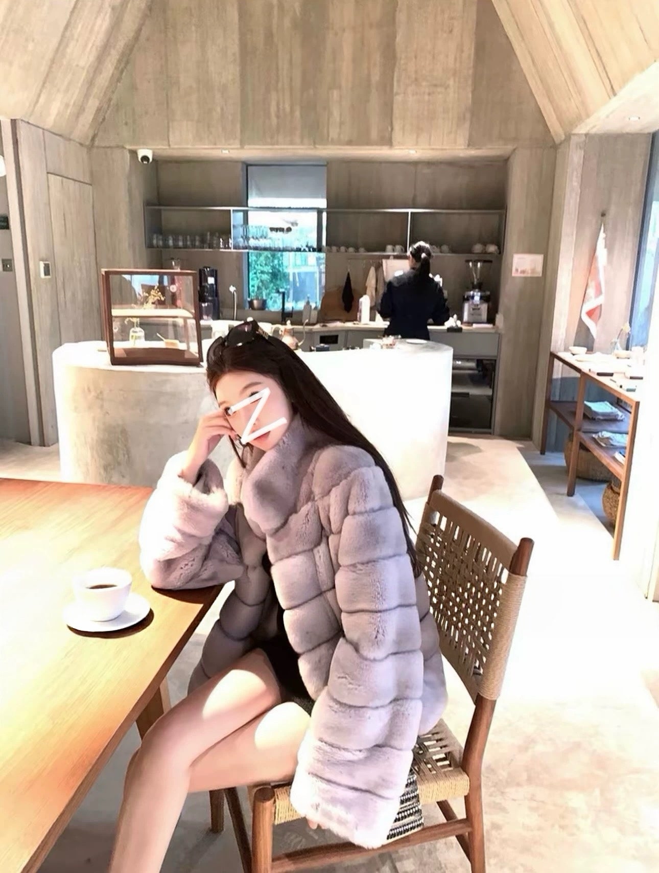 Kelly Designs Lilac Rex Fur Coat – Full-Pelt Chinchilla-Texture Luxury Jacket (Instock)