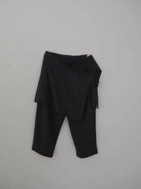 Korean APM Collection Elasticty Black Mid Pants Set (Instock)