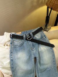 Kelly Designs Light Wash Cropped Flare Jeans (No Belt) (Instock)