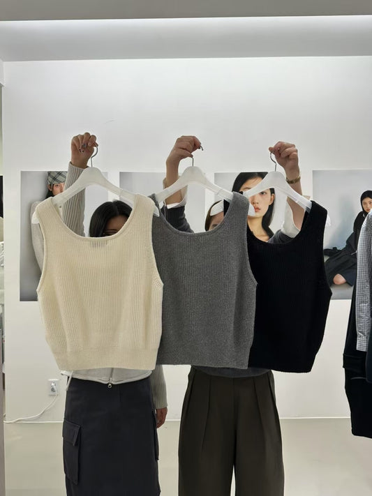 Korean APM Collection 3 Colors Vest Top  (Instock)