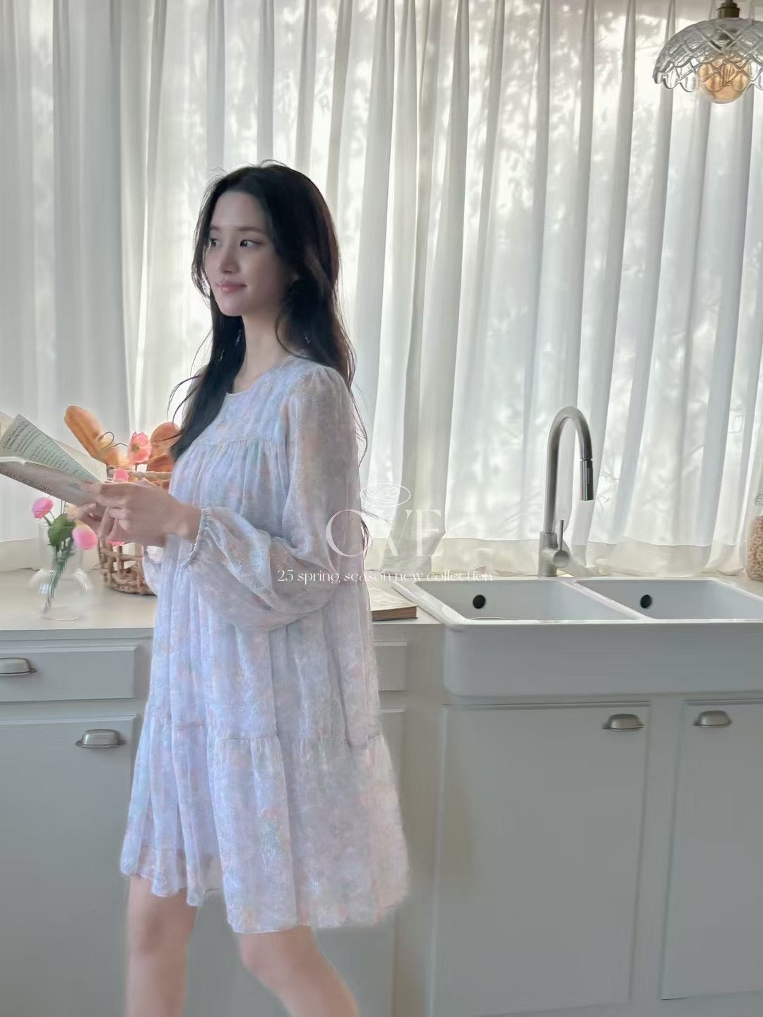 Korean APM Collection Purple Flower Dress (Instock)