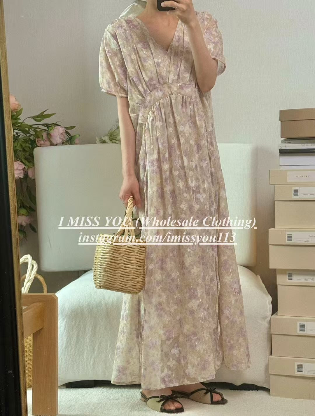 Korean APM Collection I Miss You Yellow Dress (Instock)