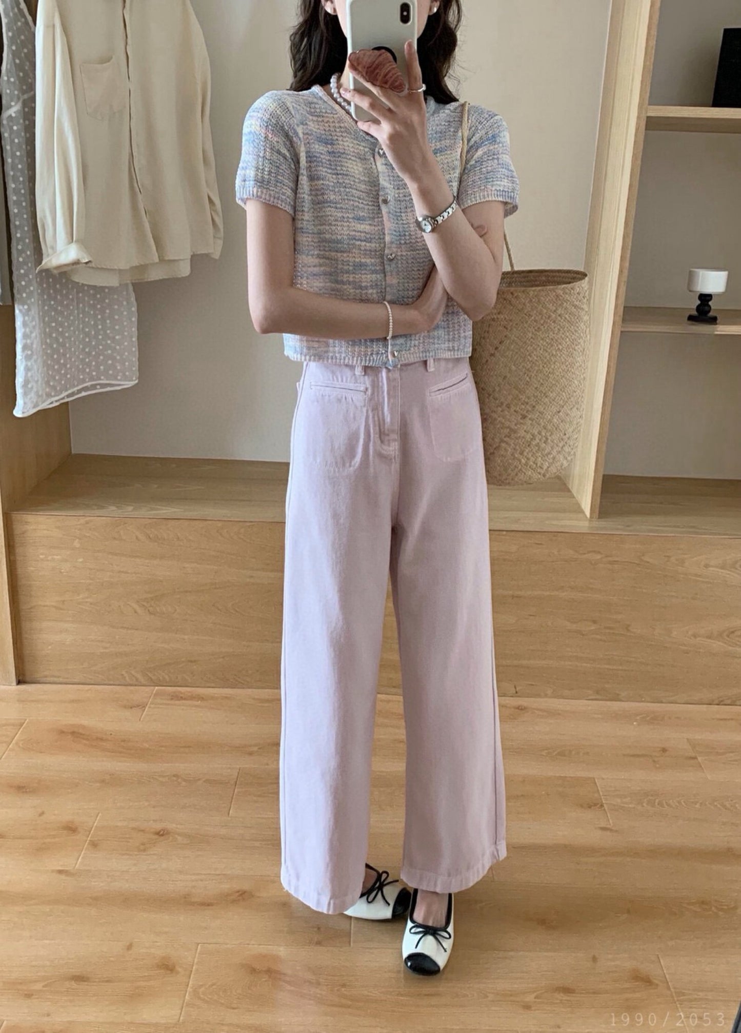 Kelly Designs Short Rainbow Mint Knit Top(Instock)