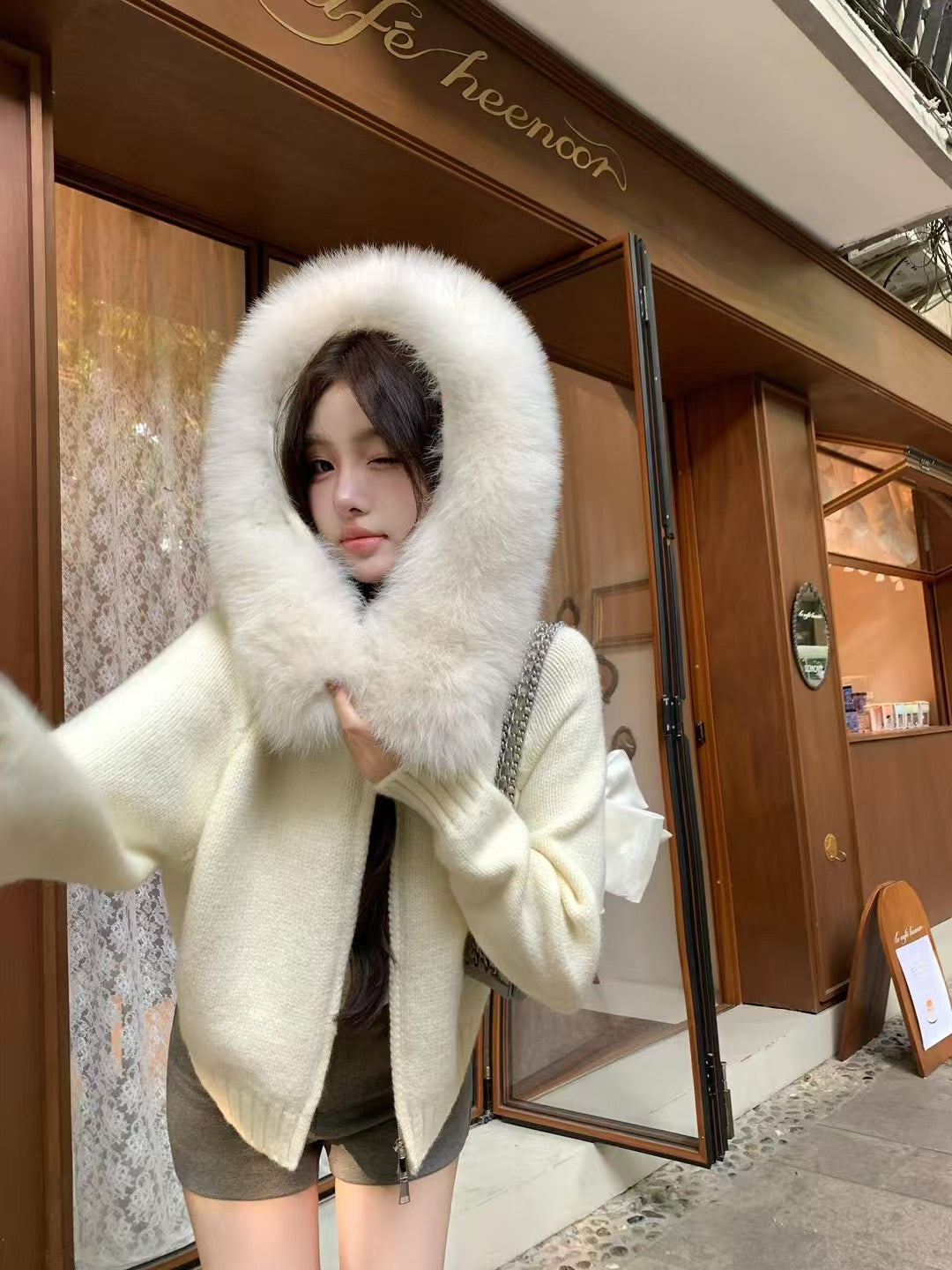 Kelly Designs 9 Colors Fox Fur Zip Up Jacket (Instock)