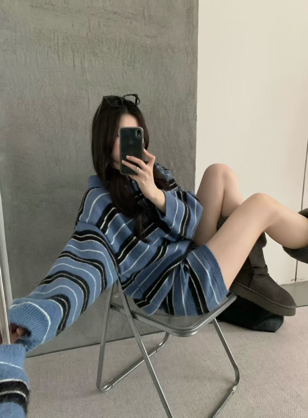 Kelly Designs Blue Stripe 2Pcs Set (Instock)
