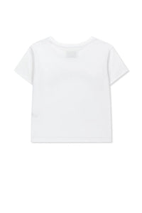 MATIN KIM LOGO CROP TOP IN WHITE (Instock)