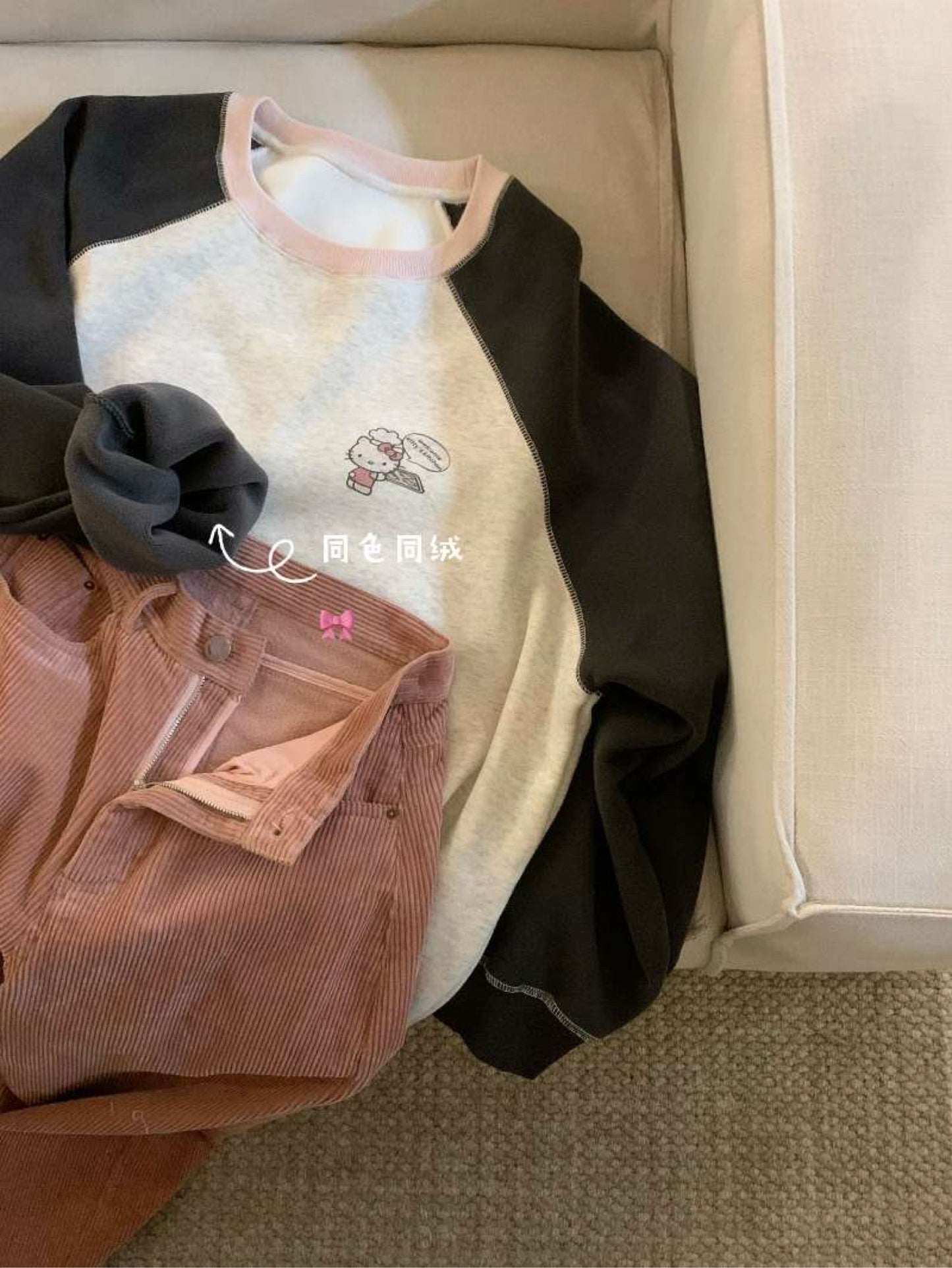 Kelly Designs Hello Kitty Fleece-Lined Cotton Hoodie 🎀🐱 (Instock)