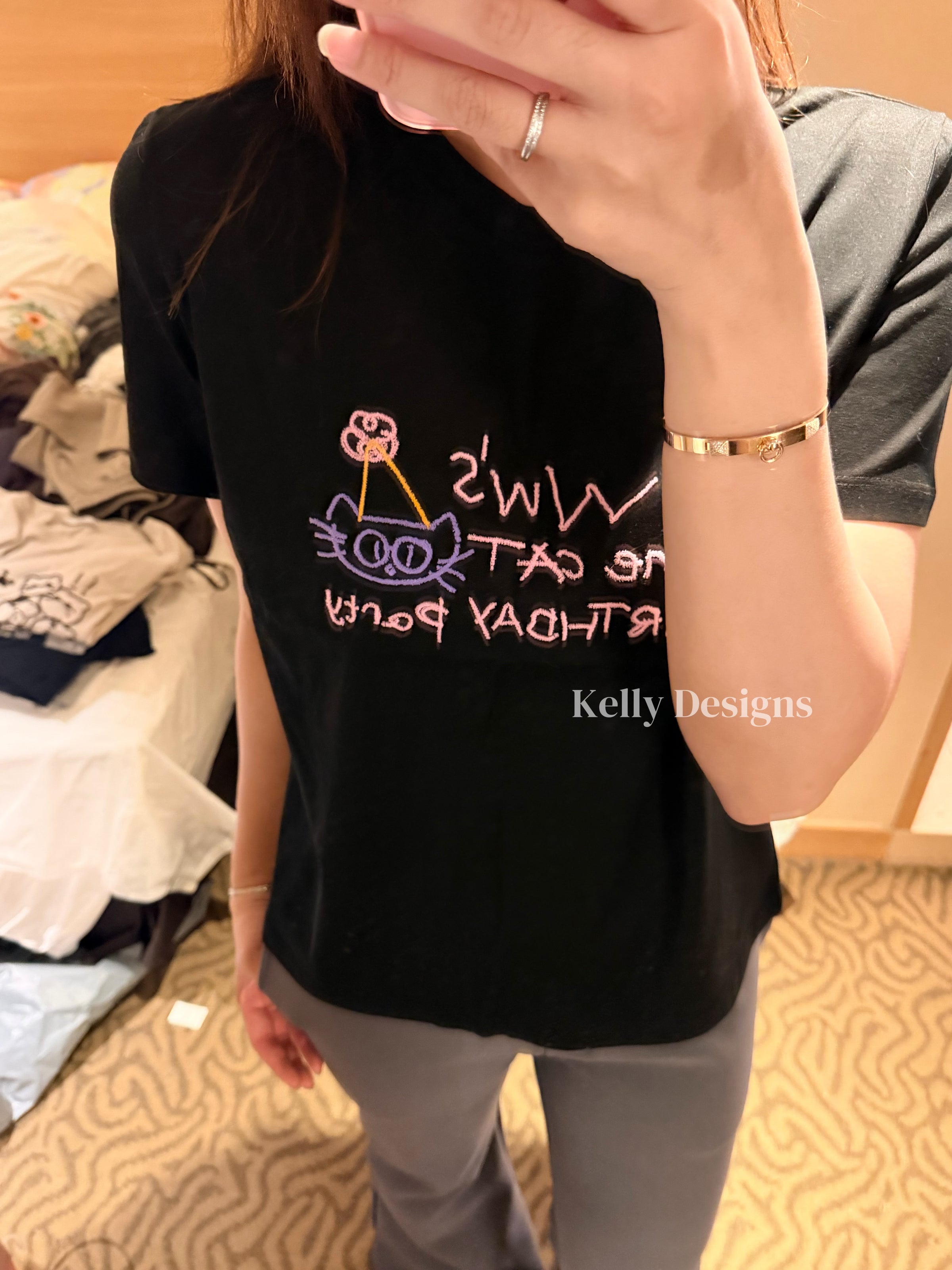 Korean APM Collection Birthday Party Black Tshirt (Instock)