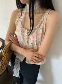 Korean APM Collection Floras Blouse Top - beige (Instock)
