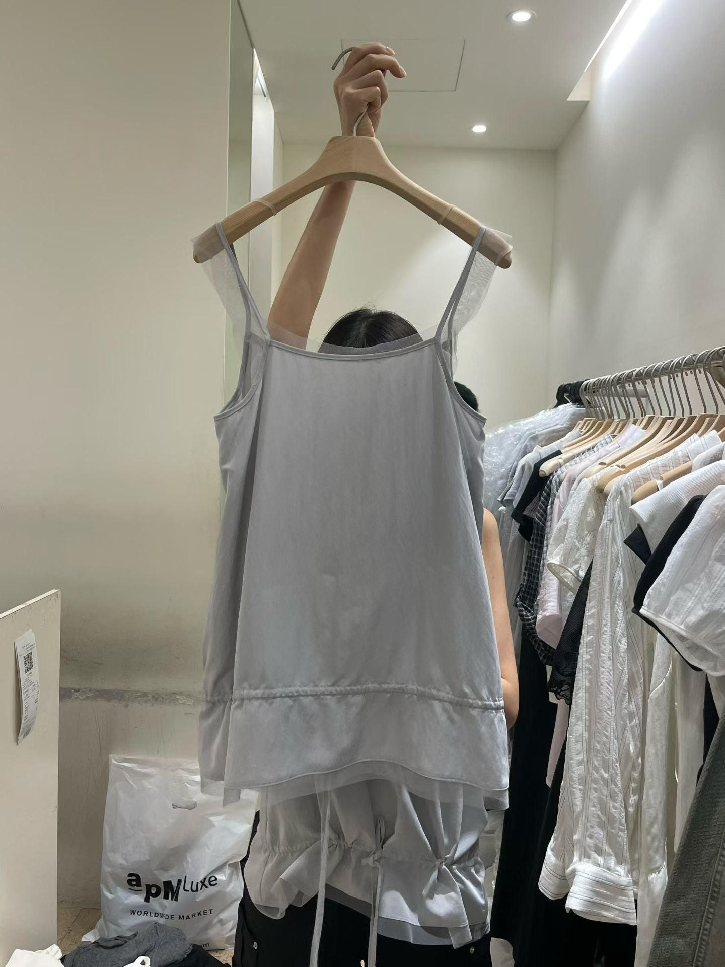 Korean APM Collection Grey Cami Top (Instock)