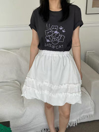 Korean APM Collection Cartoons Black Tshirt (Instock)