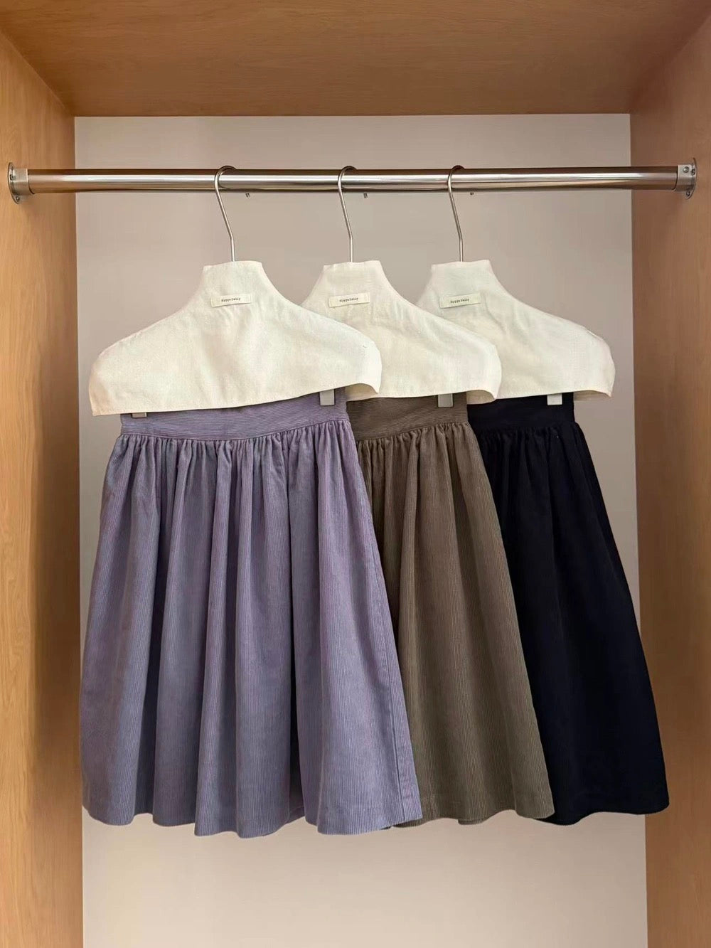Kelly Designs Corduroy Semi-Elastic Midi Skirt (Instock)
