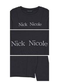 Korean Collection Nick Nicole Crop Top_Charcoal (Instock)