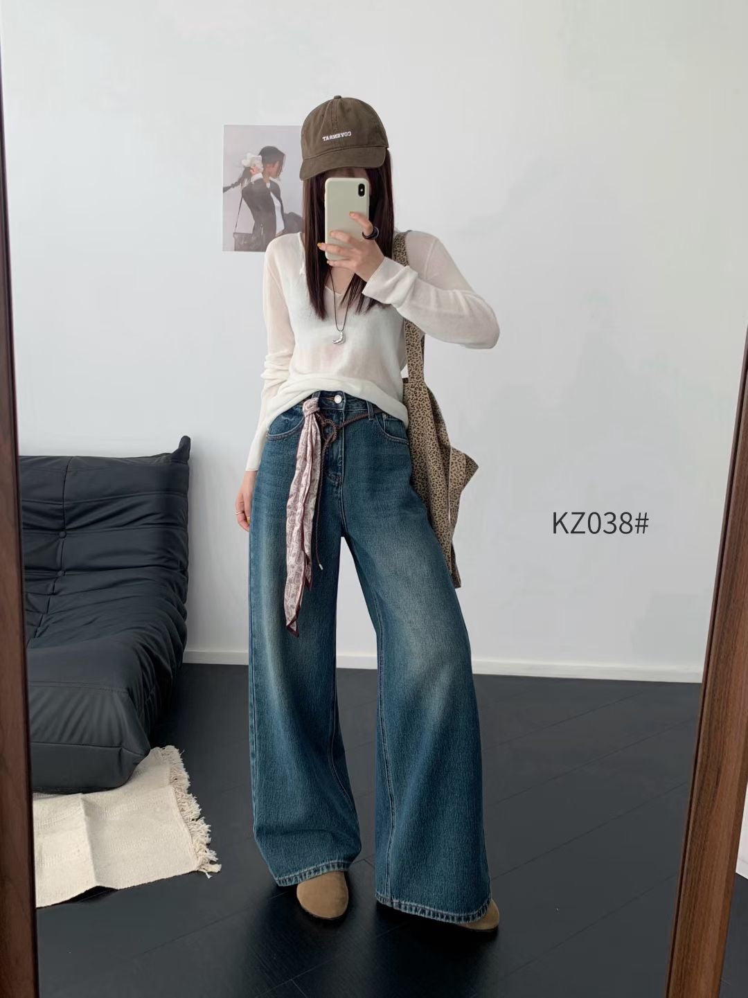 Kelly Designs Fall Blue Jeans with Silk Designs (Instock)