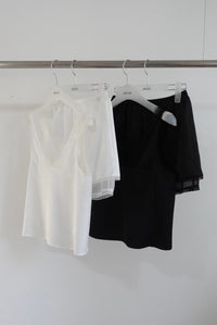 Korean APM Collection Lace Top and Skirt-White (Instock)