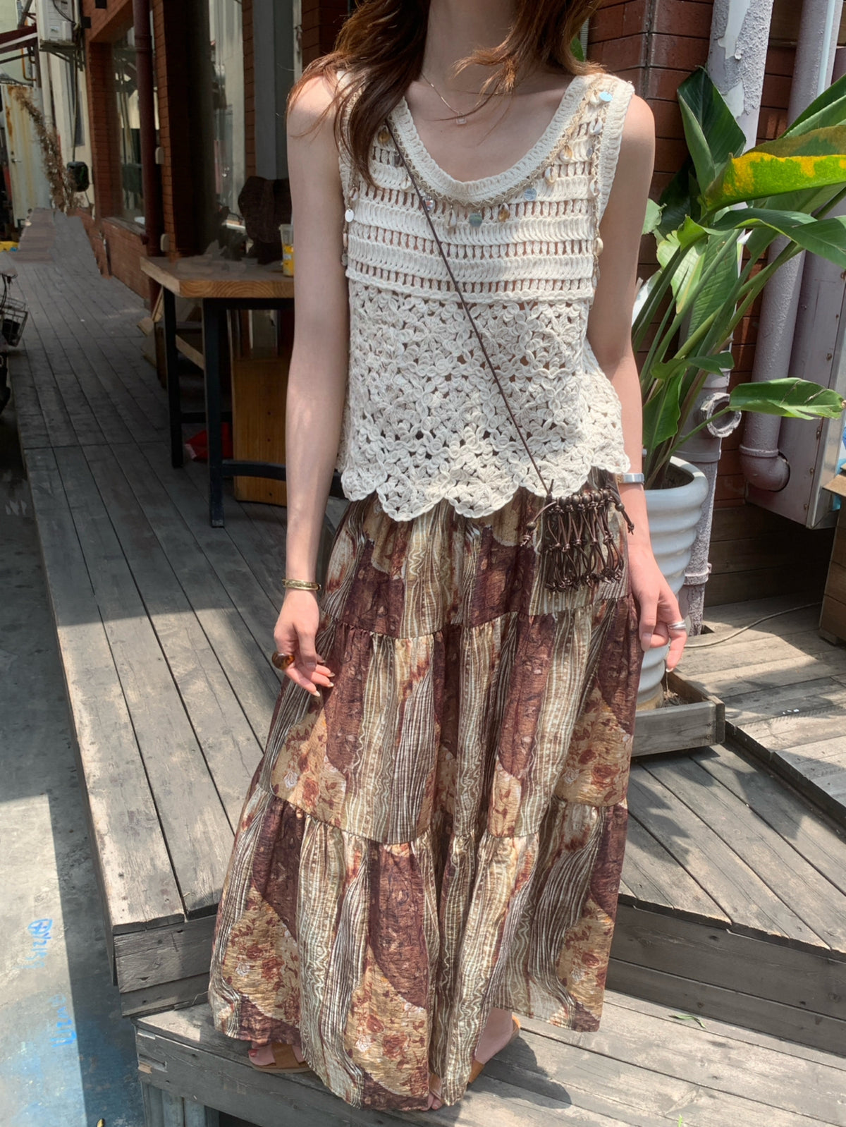 Kelly Designs Hollow-out knitted Tank Top (Instock)