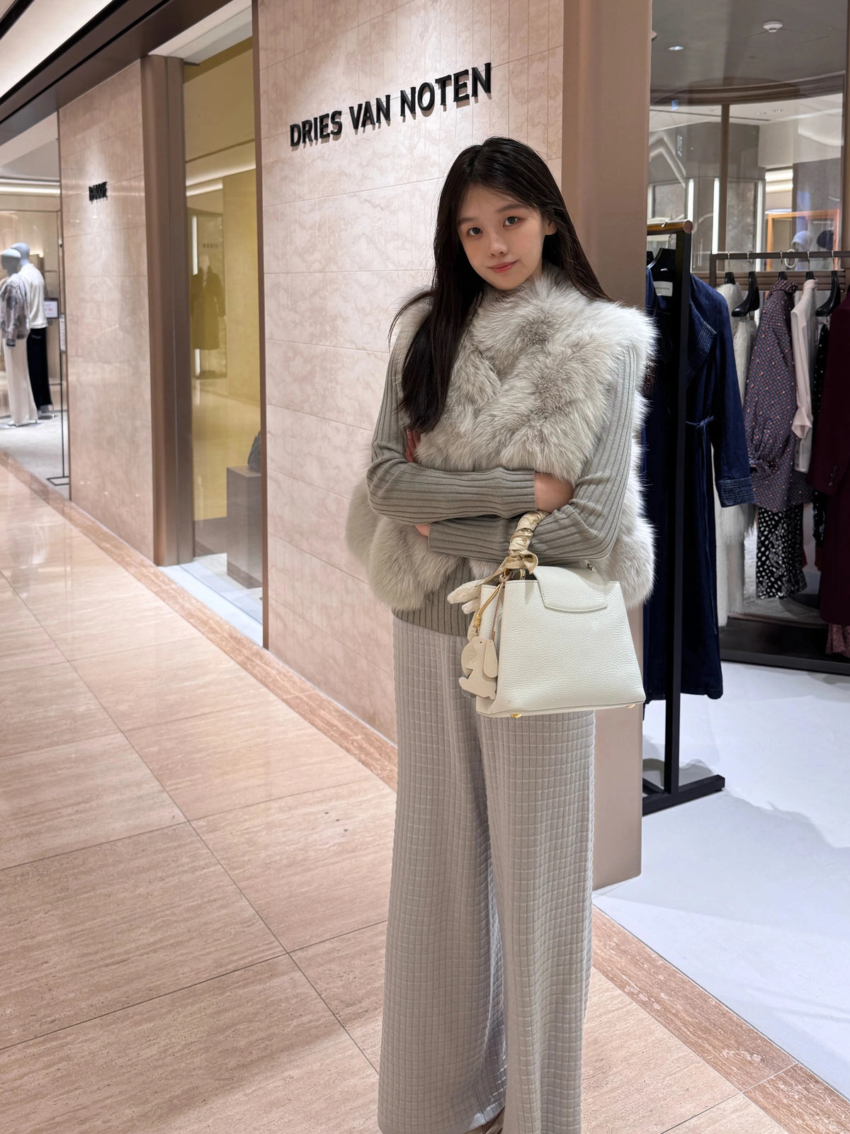 Kelly Designs Fox Fur Grey Vest (Instock)