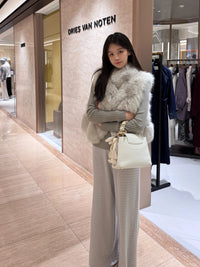 Kelly Designs Fox Fur Grey Vest (Instock)