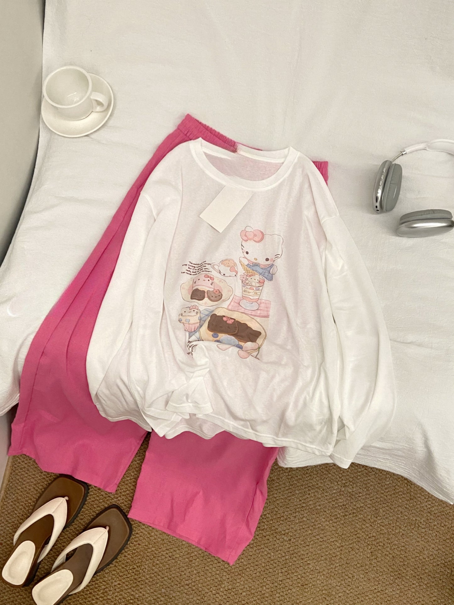 Kelly Designs Casual Graphic Sun Shirt – Hello Kitty Long Sleeve (Instock)