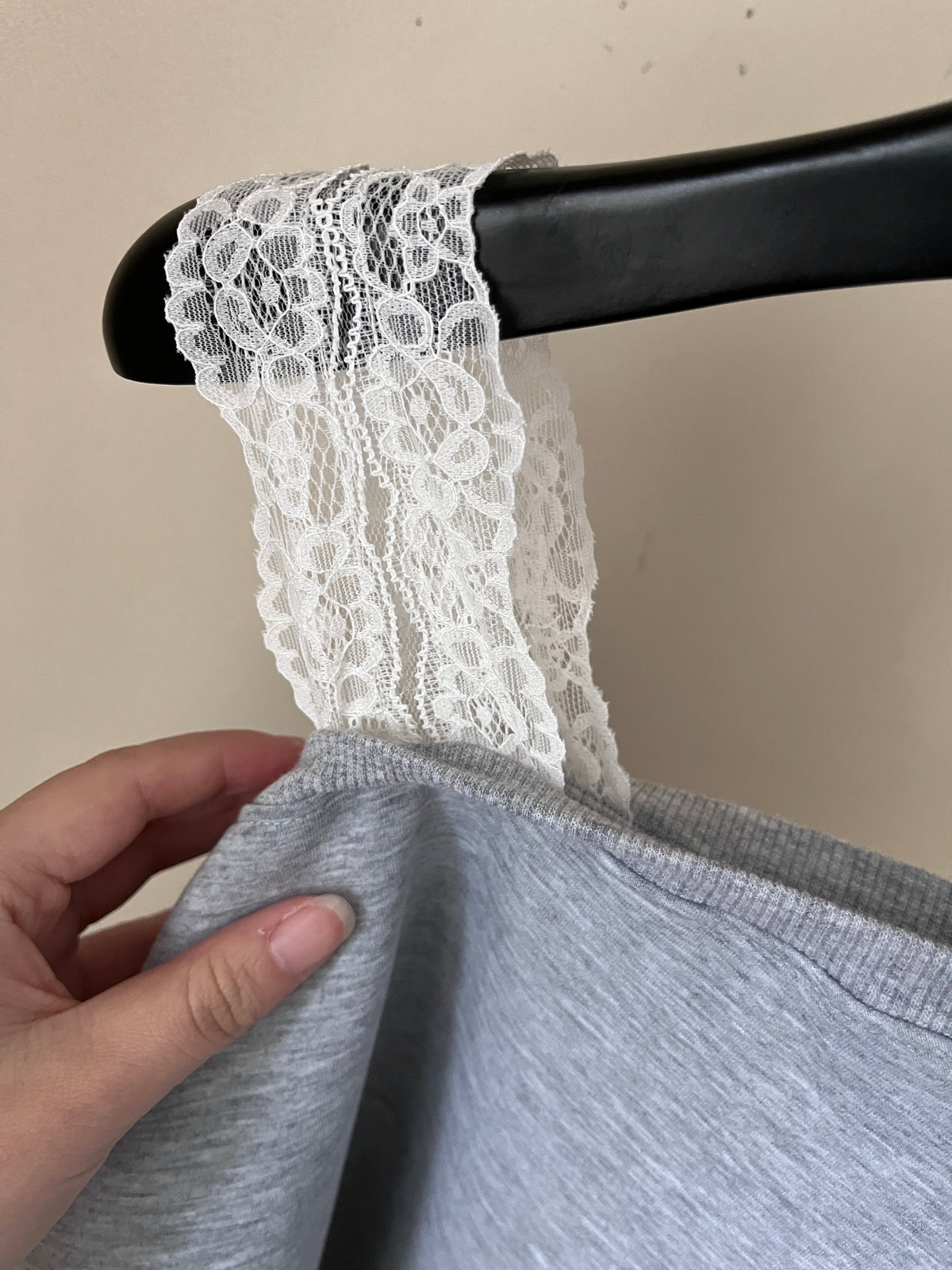 Kelly Designs Off-Shoulder Faux Layered Sweatshirt & Grey Skirt (Instock)